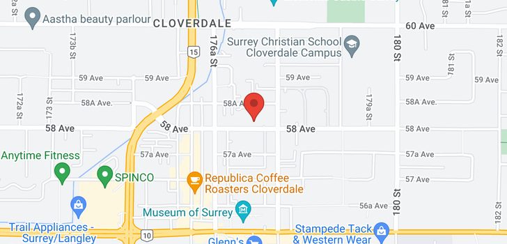map of 208 17727 58 AVENUE